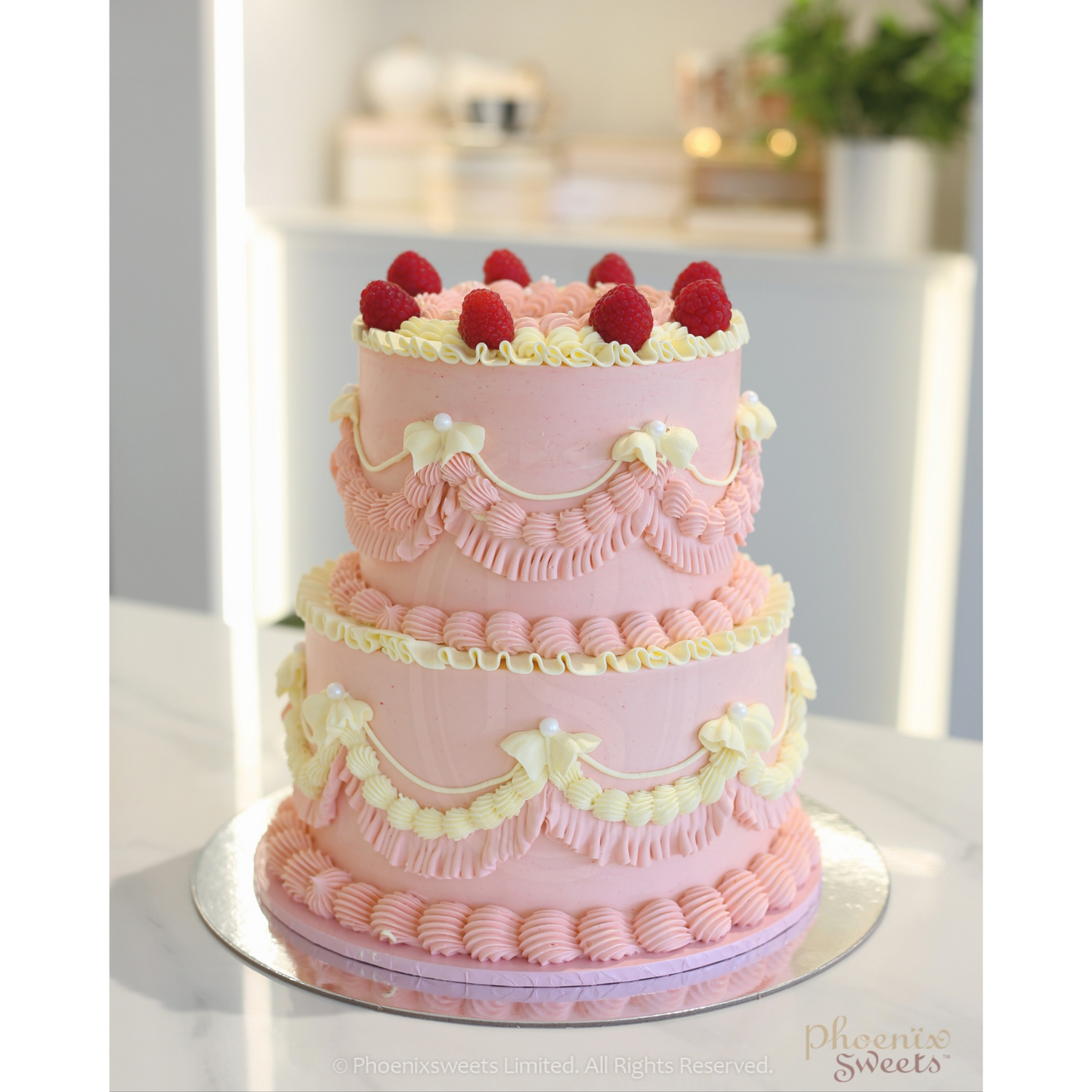 Butter Cream Cake - Lambeth Piping Cake (2 tiers)