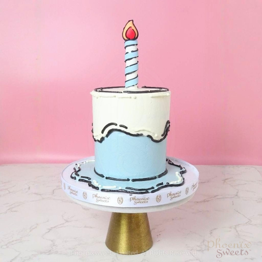 Mini Butter Cream Cake - 2D Comic Cake