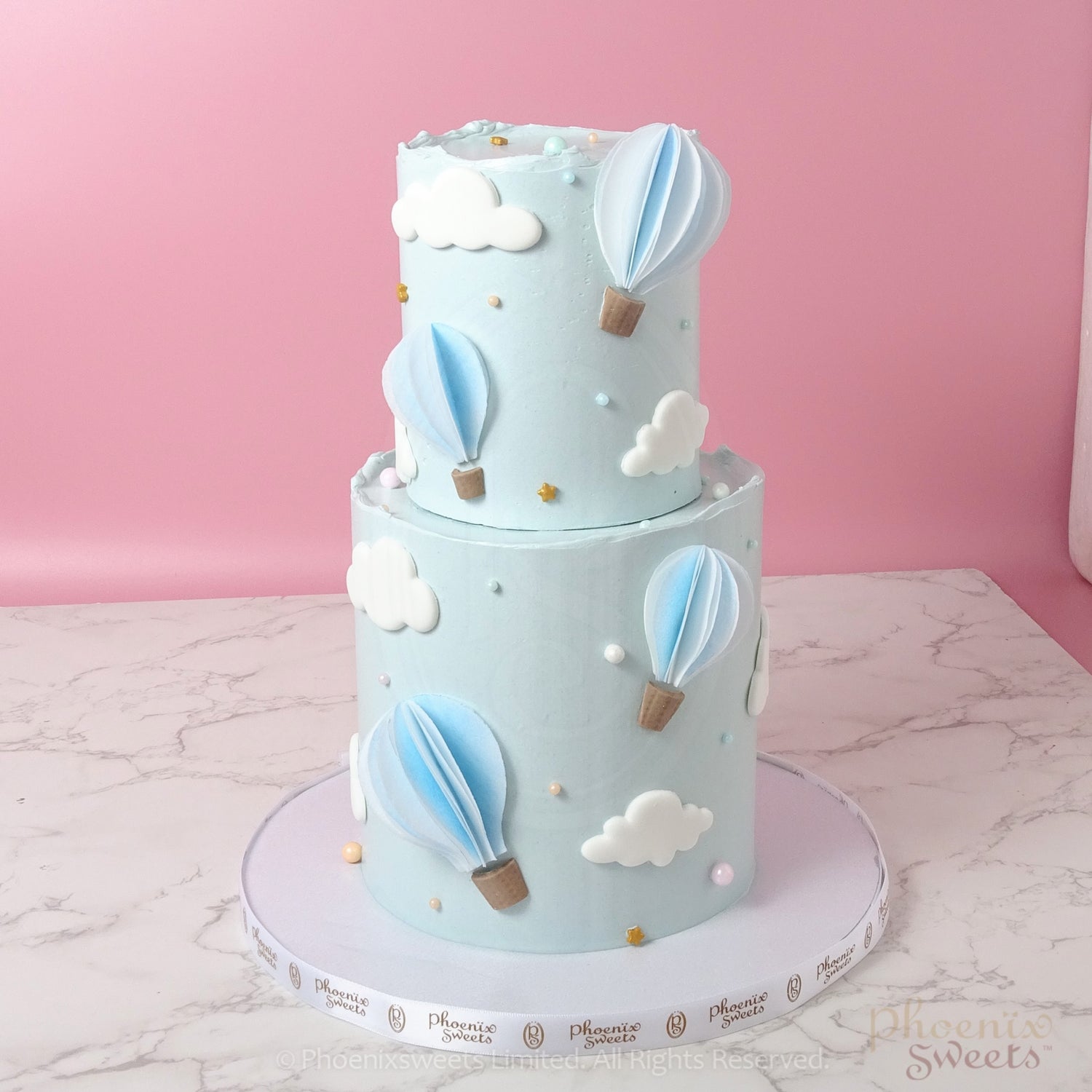Butter Cream Cake - Hot Air Balloon Cake (2 tiers)