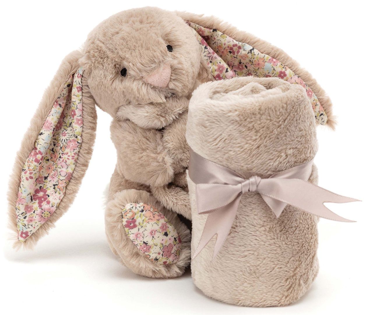 Jellycat Soft Toy - Blossom Bea Beige Bunny Soother (17cm Tall)