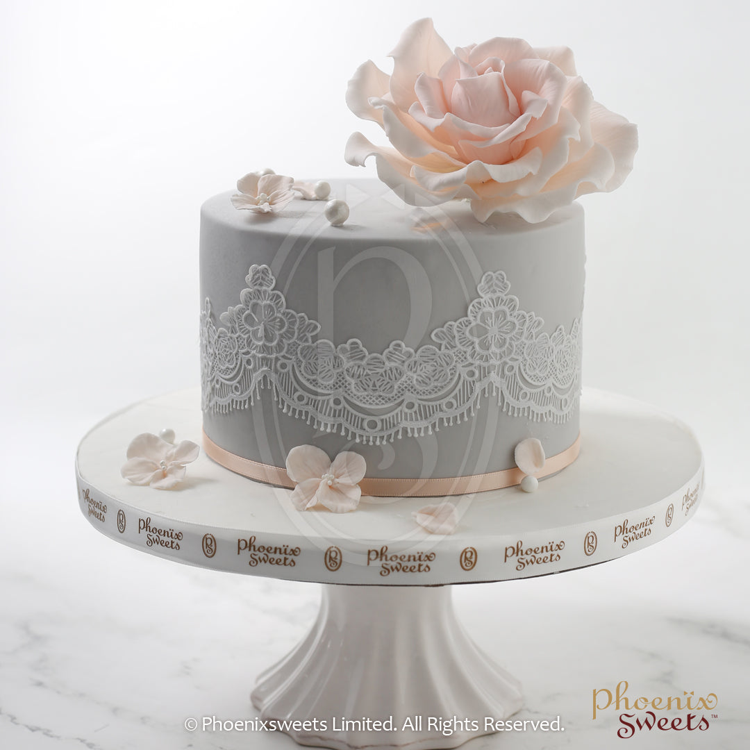 Fondant Cake - Sugar Rose Cake