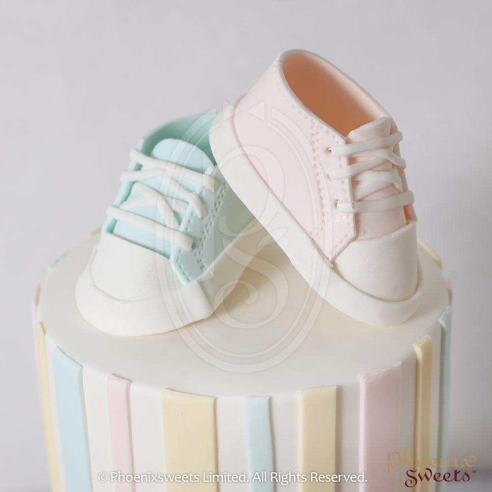 Fondant Cake - Baby Shoes