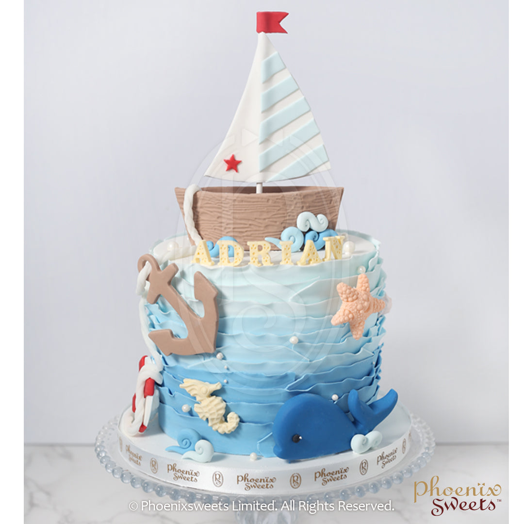 Fondant Cake - Let's Go Sailing