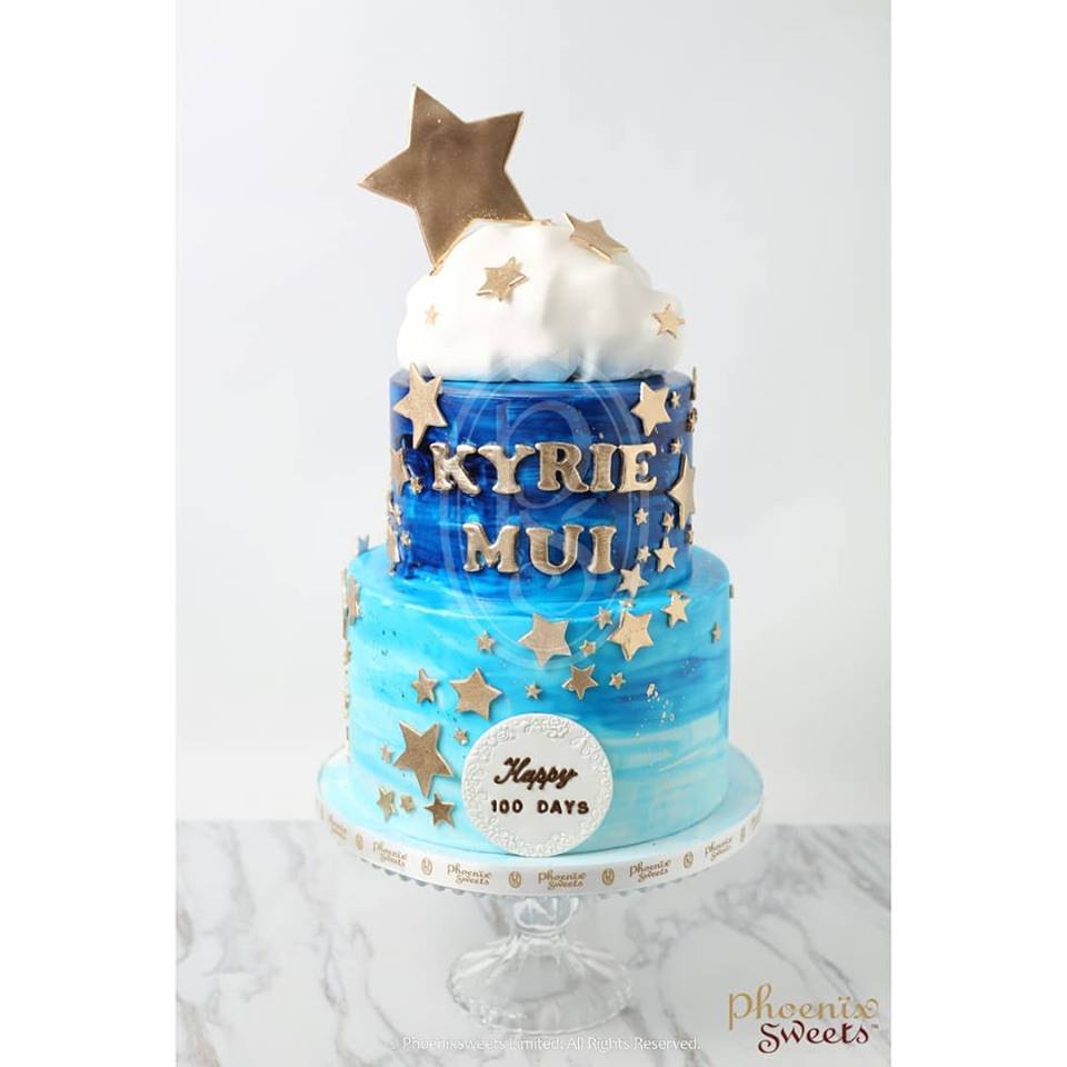 Fondant Cake - Starry Universe (2 tiers)