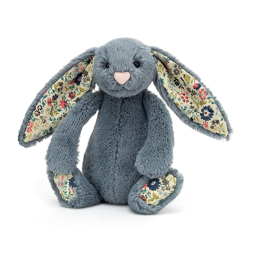 Jellycat Soft Toy - Blossom Dusky Blue Bunny Small (18cm tall)