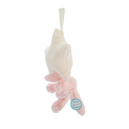Jellycat Soft Toy - Bashful Pink Bunny Star Musical Pull (28cm tall)