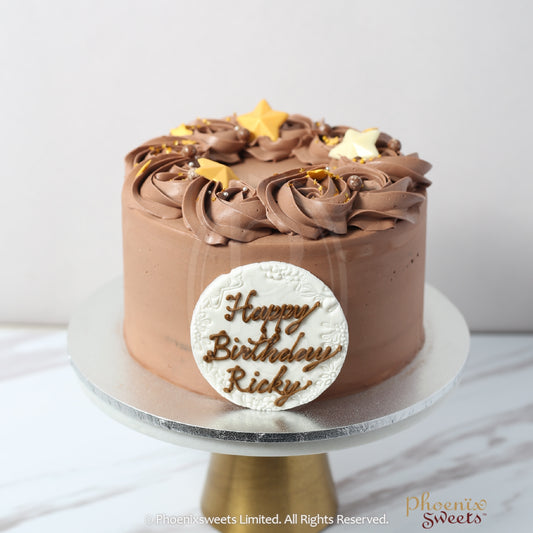 Butter Cream Cake - Chocolate Rose Swirl