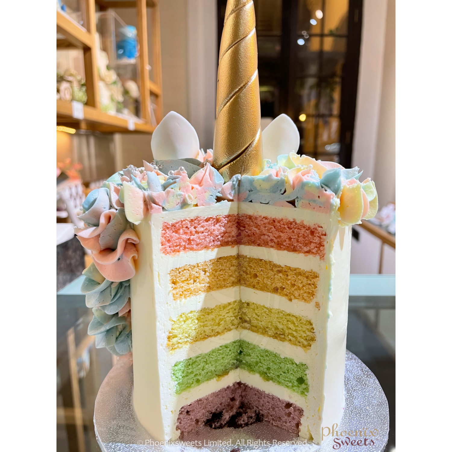 Fondant Cake - Red Live Long Cake with Flower (2 tiers)