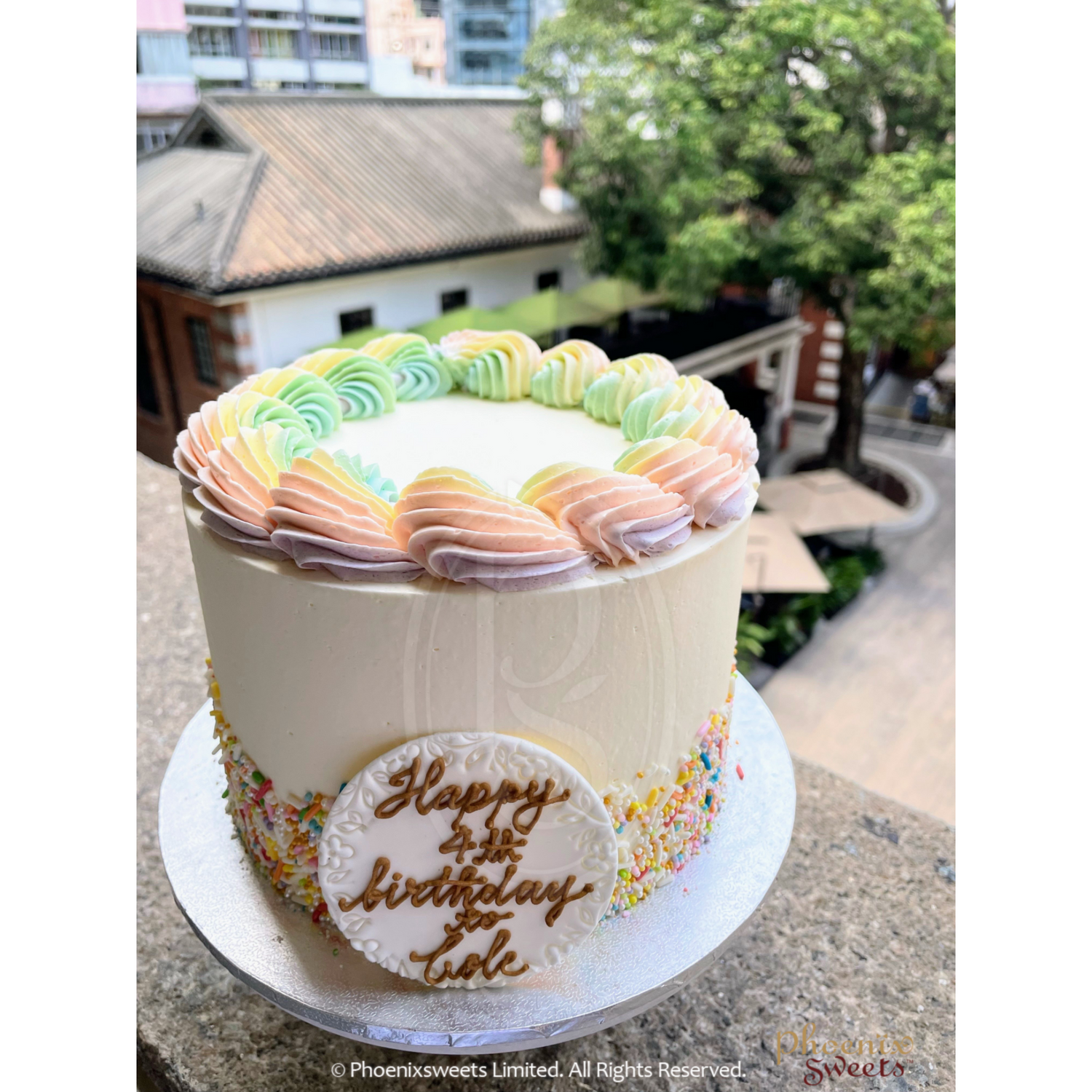 Butter Cream Cake - Rainbow Ring